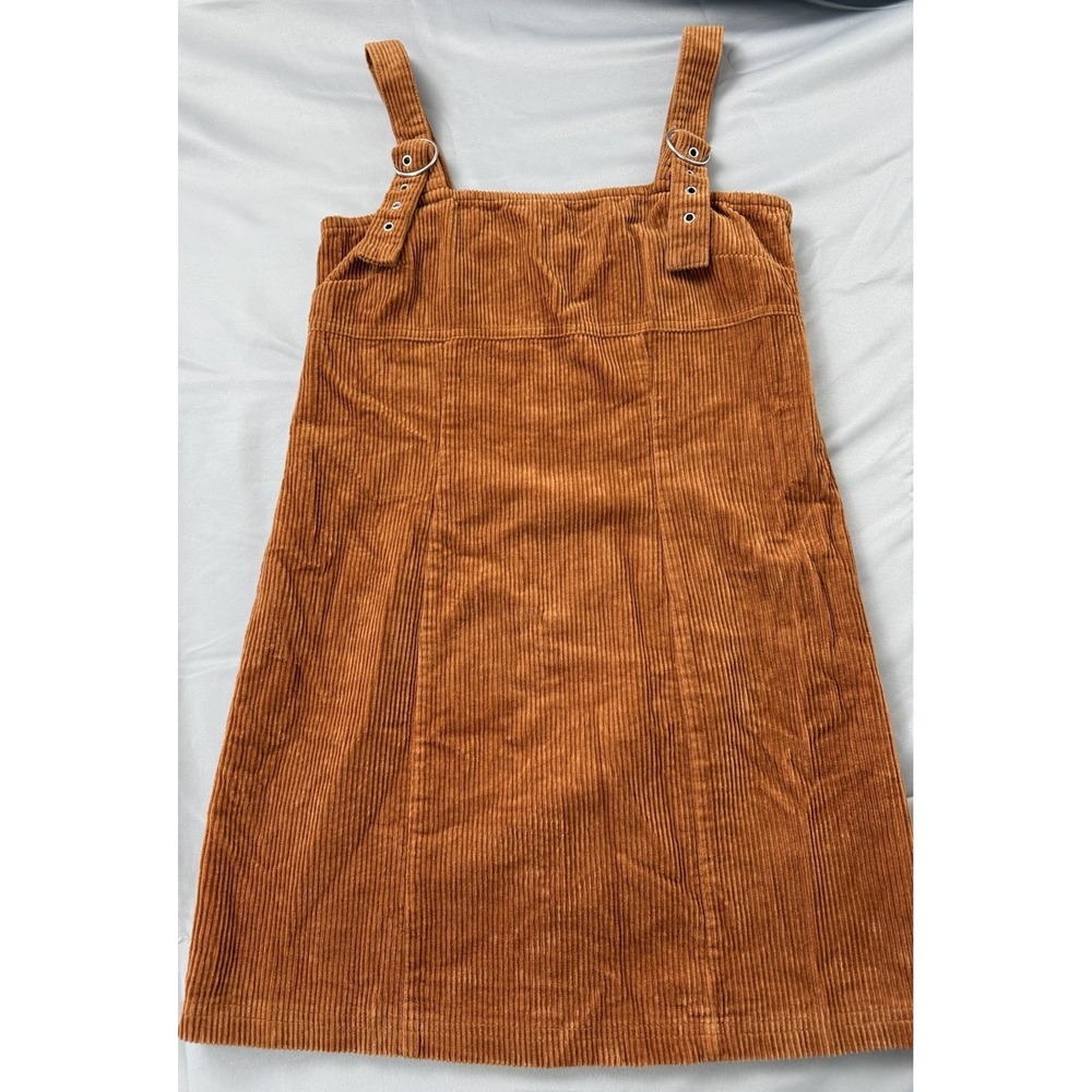 FOREVER 21 Corduroy Pinafore Dress Medium Rust Cottagecore Vintage Inspired